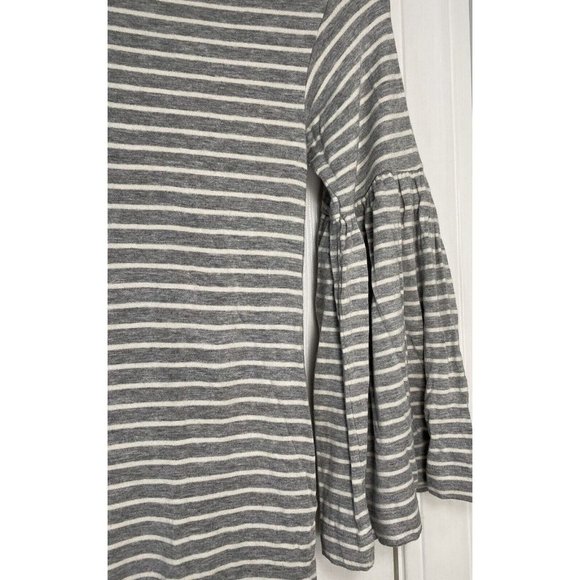 Lou &‎ Grey Women’s Hooded Bell Sleeve Dress Grey White Stripes Small - Picture 2 of 7